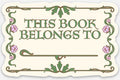 This Book Belongs to (Green) Sticker
