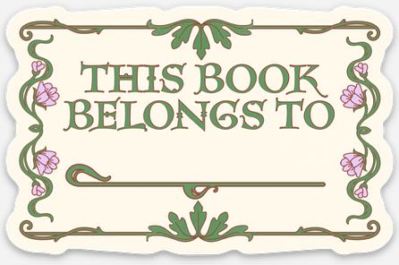 This Book Belongs to (Green) Sticker